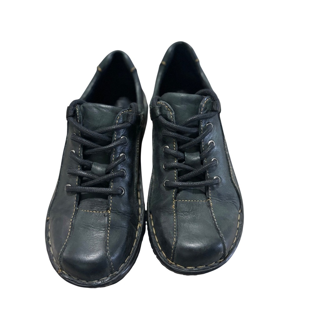 Born Black Leather Lace‎ Up Comfort Oxford Shoes B76003 Womens 7.5 M/W